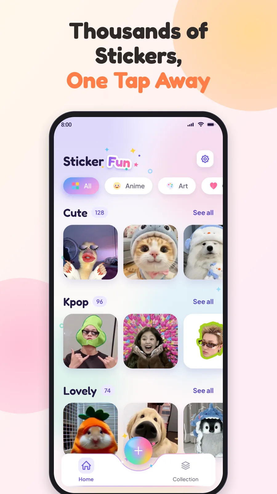 Sticker Fun screen